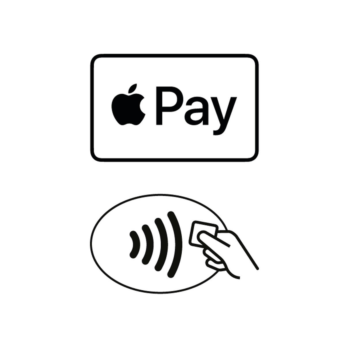 Logo Apple Pay und Kontaktlos bezahlen