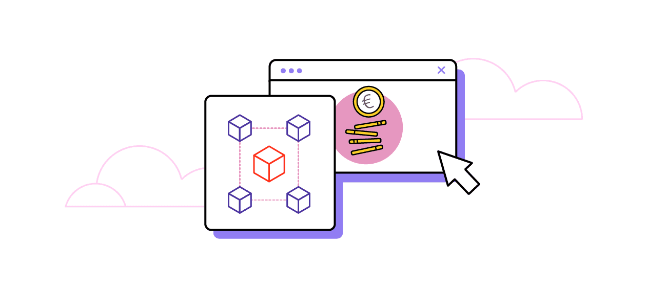Blockchain 01 Grafik zur Blockchain in Comicstil