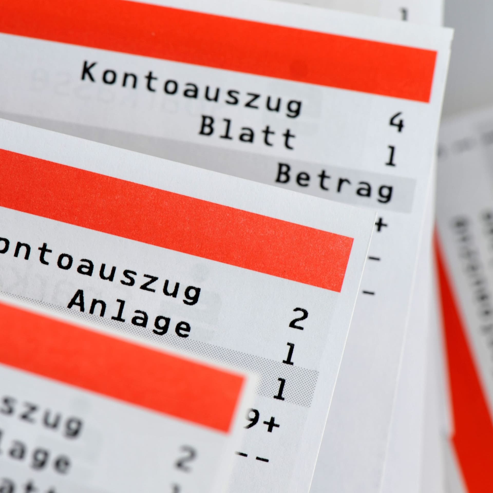 Mehrere Kontoauszüge