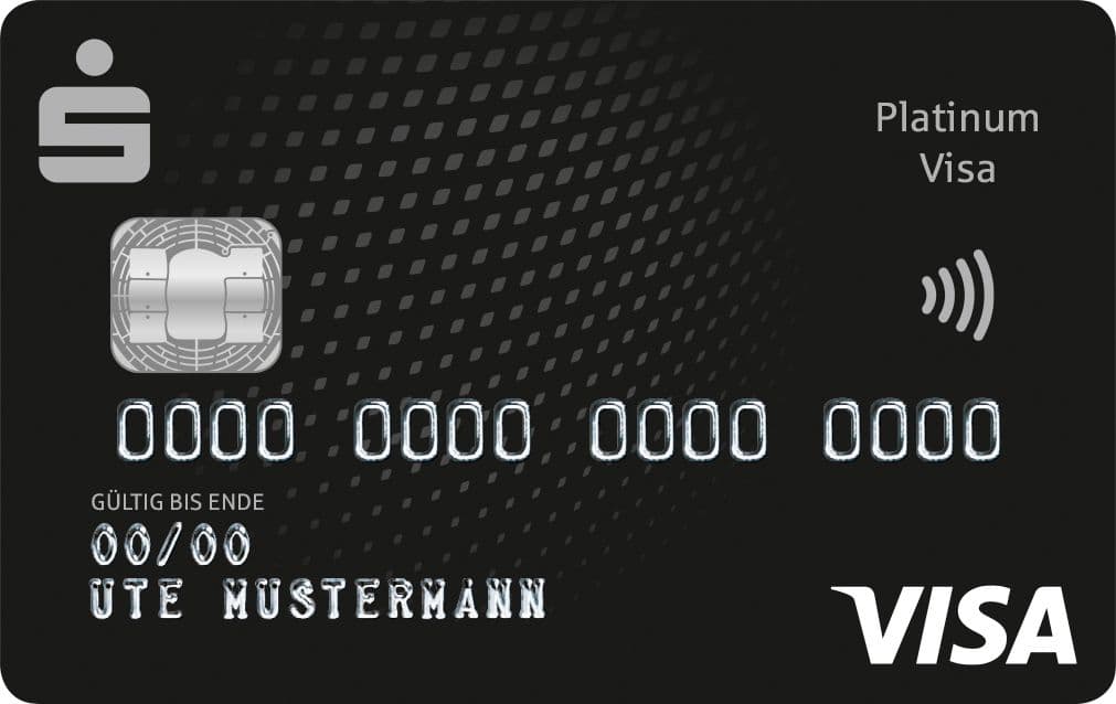 Schwarze Platinum Kreditkarte der Sparkasse